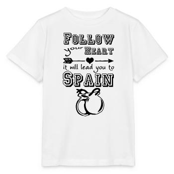 Heart leads you to Spain - Stanley/Stella MINI CREATOR Kids’ T-Shirt - white - Front - Maike (125cm)