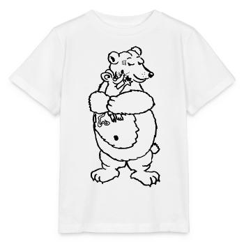 souris ours câlin amour souris ours - T-shirt bio MINI CREATOR Stanley/Stella Enfant - blanc - Devant - Maike (125cm)