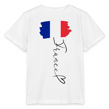 Flagge Frankreich Regionalstolz Nationale Identität - Stanley/Stella Kinder T-Shirt MINI CREATOR  - Weiß - Vorne - Maike (125cm)