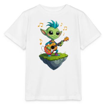 Green Goblin with Guitar - Stanley/Stella MINI CREATOR Kids’ T-Shirt - white - Front - Maike (125cm)