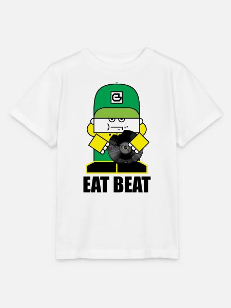 Eat Beat Vinyl Kid - Stanley/Stella Kinder T-Shirt MINI CREATOR  - Weiß