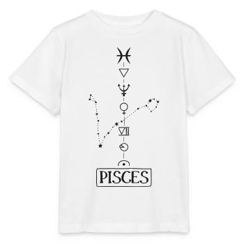 Pisces - Pisces Zodiac - black - Stanley/Stella MINI CREATOR Kids’ T-Shirt - white - Front - Maike (125cm)
