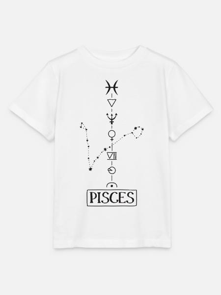 Pisces - Fische Sternzeichen - schwarz - Stanley/Stella Kinder T-Shirt MINI CREATOR - Weiß