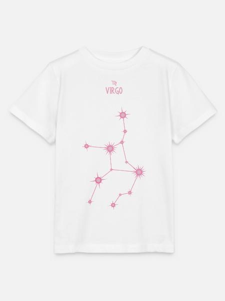 Jungfrau Sternzeichen Sternbild Pastellrosa - Stanley/Stella Kinder T-Shirt MINI CREATOR - Weiß