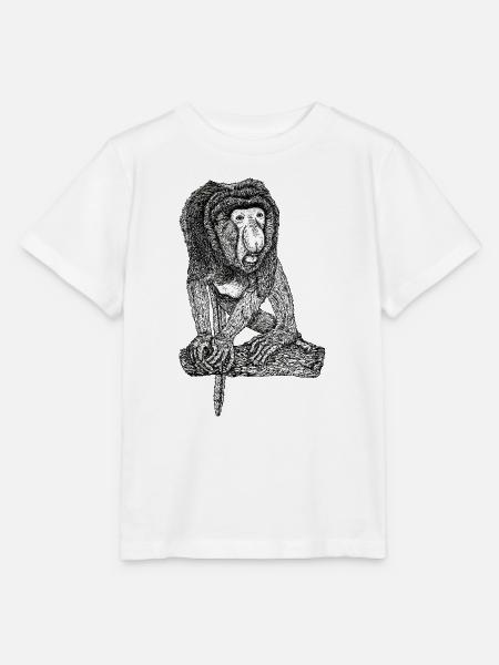 proboscis monkey - Stanley/Stella MINI CREATOR Kids’ T-Shirt - white