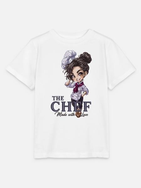 Chefkoch Chibi Mädchen Küche Geschenk - Stanley/Stella Kinder T-Shirt MINI CREATOR - Weiß