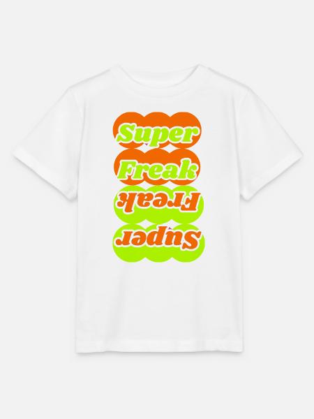 Super Freak Neon Echo - Stanley/Stella Kinder T-Shirt MINI CREATOR  - Weiß