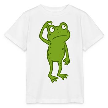 Frosch verwirrt  - Stanley/Stella Kinder T-Shirt MINI CREATOR  - Weiß - Vorne - Maike (125cm)