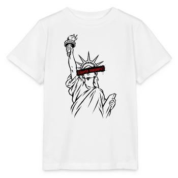 Freiheitsstatue – Liberté toujours! Punk Design - Stanley/Stella Kinder T-Shirt MINI CREATOR  - Weiß - Vorne - Maike (125cm)