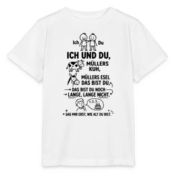 Ich und du Müllers Kuh Kinderreim Abzählreim - Stanley/Stella Kinder T-Shirt MINI CREATOR  - Weiß - Vorne - Maike (125cm)