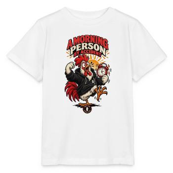RobVibe Wild Club – Unbeabsichtigter Morgenhahn - Stanley/Stella Kinder T-Shirt MINI CREATOR  - Weiß - Vorne - Maike (125cm)