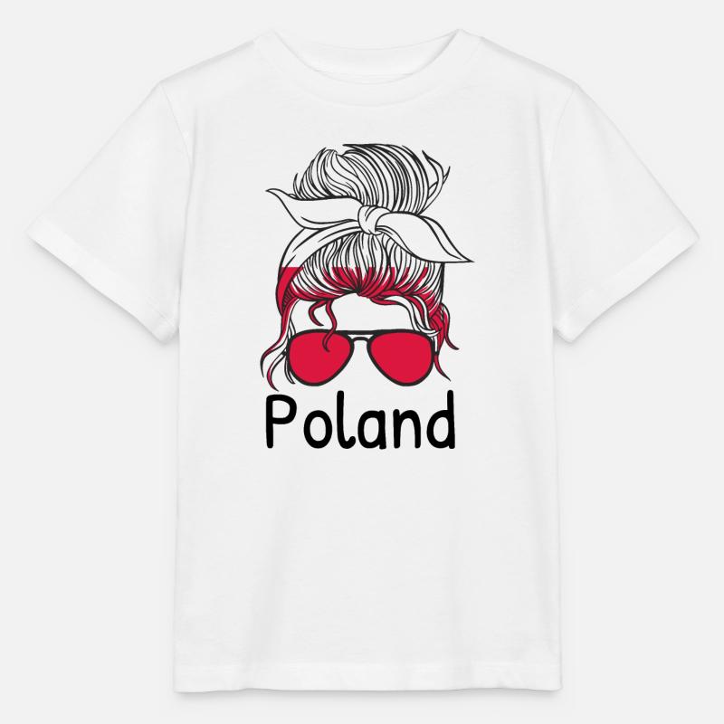 Pologne Drapeau utilisé Look Polska Drapeau polonais - T-shirt bio MINI CREATOR Stanley/Stella Enfant - blanc