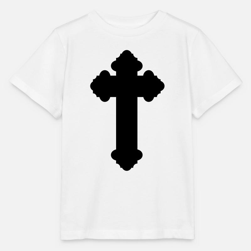 Croix chrétienne / croix chrétienne (g, 1c) - T-shirt bio MINI CREATOR Stanley/Stella Enfant - blanc