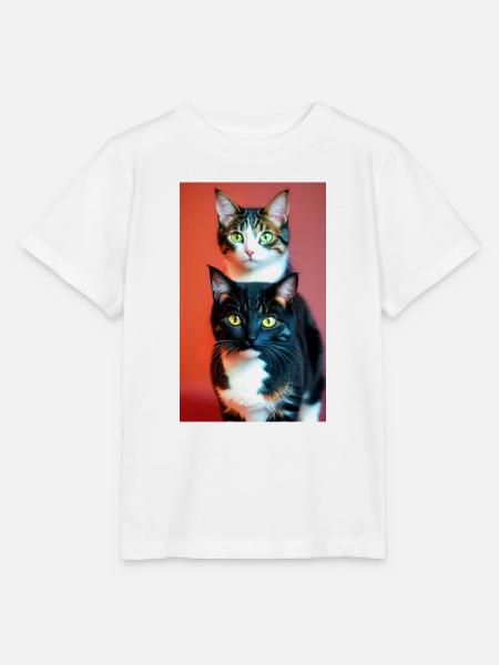 Kurzhaarige Hauskatzen - Stanley/Stella Kinder T-Shirt MINI CREATOR - Weiß