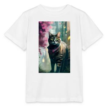 Inländisches kurzhaariges Katzenleben - Stanley/Stella Kinder T-Shirt MINI CREATOR  - Weiß - Vorne - Maike (125cm)