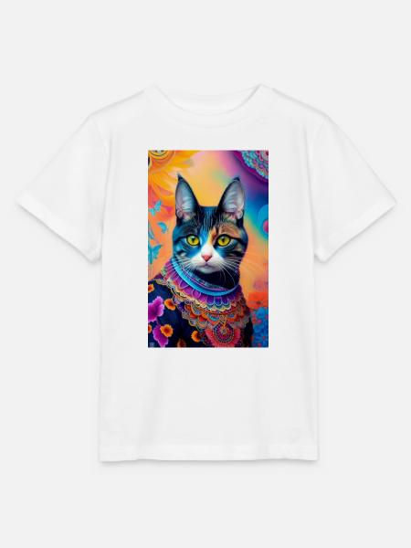 Kurzhaarige Hauskatze - Stanley/Stella Kinder T-Shirt MINI CREATOR - Weiß