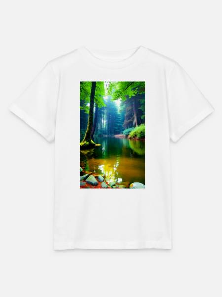 Bach im Wald - Stanley/Stella Kinder T-Shirt MINI CREATOR - Weiß