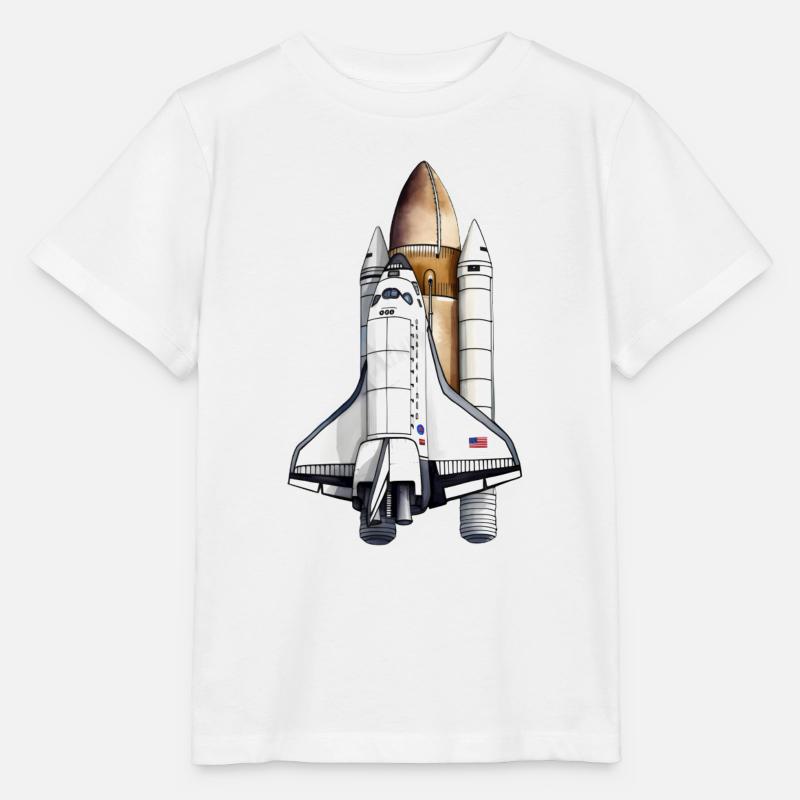 Space Shuttle beim Start - Stanley/Stella Kinder T-Shirt MINI CREATOR - Weiß