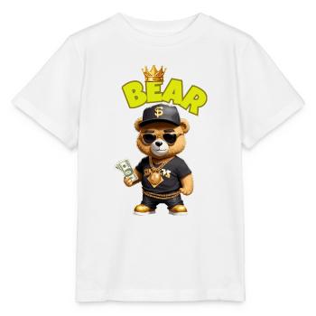 Teddybär mit Geld - Stanley/Stella Kinder T-Shirt MINI CREATOR  - Weiß - Vorne - Maike (125cm)