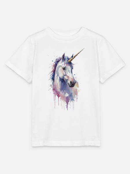 Ätherisches Einhorn - Aquarell - Stanley/Stella Kinder T-Shirt MINI CREATOR - Weiß