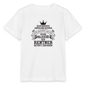 Seine Majestät der Rentner betritt den Raum - Stanley/Stella Kinder T-Shirt MINI CREATOR  - Weiß - Vorne - Maike (125cm)