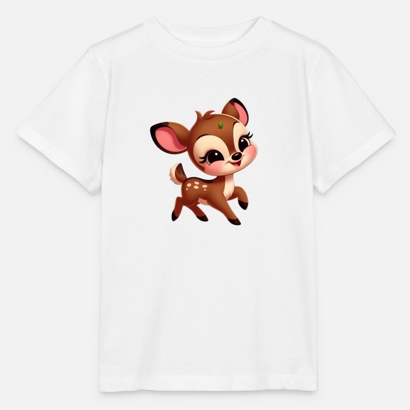 Petit Faon mignon - T-shirt bio MINI CREATOR Stanley/Stella Enfant - blanc