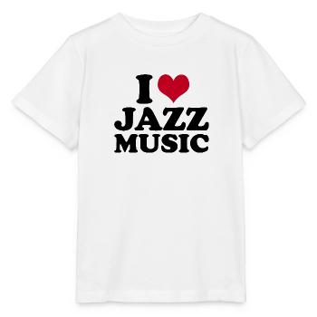 I Love Jazz Music - Stanley/Stella Kinder T-Shirt MINI CREATOR  - Weiß - Vorne - Maike (125cm)