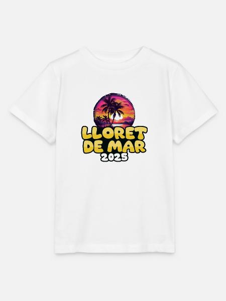 Lloret De Mar 2025 Palmen Bunt - Stanley/Stella Kinder T-Shirt MINI CREATOR - Weiß