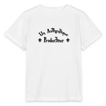 Producteur / Productrice / Production / Prod - T-shirt bio MINI CREATOR Stanley/Stella Enfant - blanc - Devant - Maike (125cm)