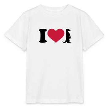 I love Meerkat - Stanley/Stella MINI CREATOR Kids’ T-Shirt - white - Front - Maike (125cm)