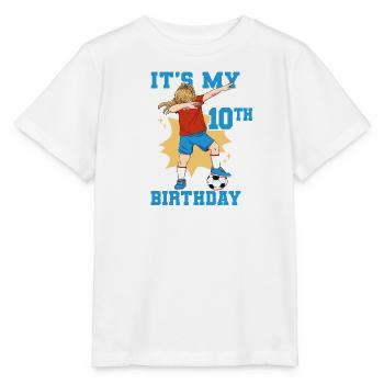 10. Geburtstag It's My 10th Birthday Fußball - Stanley/Stella Kinder T-Shirt MINI CREATOR  - Weiß - Vorne - Maike (125cm)