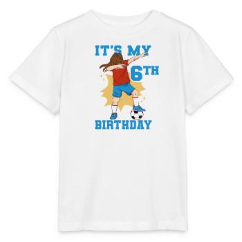 It's My 6th Birthday Girl Soccer - Stanley/Stella MINI CREATOR Kids’ T-Shirt - white - Front - Maike (125cm)