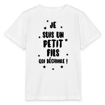 Fils / Fille / Petit-Fils / Petite-Fille - T-shirt bio MINI CREATOR Stanley/Stella Enfant - blanc - Devant - Maike (125cm)