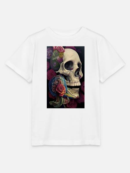 Beautiful fantasy Skull - Stanley/Stella Kinder T-Shirt MINI CREATOR - Weiß