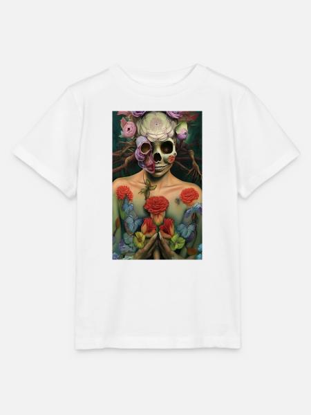 Beautiful fantasy Skull - Stanley/Stella Kinder T-Shirt MINI CREATOR - Weiß