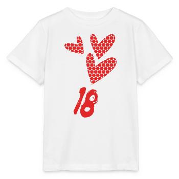 18. 18 ANS. 18e ANNIVERSAIRE. ANNIVERSAIRE 18 ANS. - T-shirt bio MINI CREATOR Stanley/Stella Enfant - blanc - Devant - Maike (125cm)