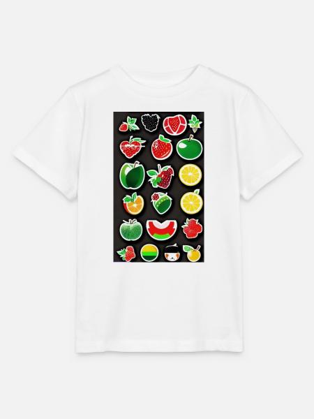 Neonfarbene Fruchtaufkleber - Stanley/Stella Kinder T-Shirt MINI CREATOR  - Weiß