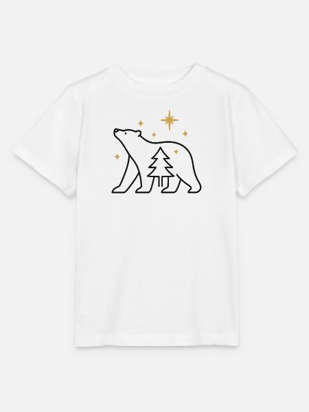 PolarBär im Sternenwald - Stanley/Stella Kinder T-Shirt MINI CREATOR - Weiß
