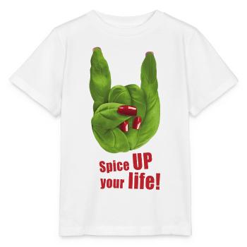 Spice UP your life - Basil - Rock 'n' Roll - Stanley/Stella MINI CREATOR Kids’ T-Shirt - white - Front - Maike (125cm)