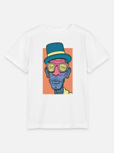 Hip Hop Face #7 - Stanley/Stella Kinder T-Shirt MINI CREATOR - Weiß
