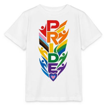 Pride Rainbow T-Shirt CSD Parade Diversity - Stanley/Stella MINI CREATOR Kids’ T-Shirt - white - Front - Maike (125cm)