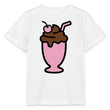 Milchshake Eiscreme Icon - Stanley/Stella MINI CREATOR Kids’ T-Shirt - white - Front - Maike (125cm)