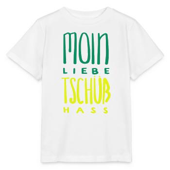 moin liebe tschüss hass - Stanley/Stella Kinder T-Shirt MINI CREATOR  - Weiß - Vorne - Maike (125cm)