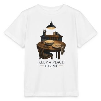 Behalte einen Platz für mich - Stanley/Stella Kinder T-Shirt MINI CREATOR  - Weiß - Vorne - Maike (125cm)