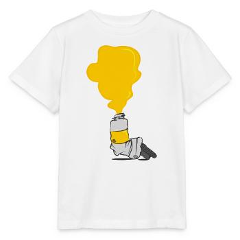 Eine Wolke Gelber Farbe Quilled Aus Der Farbtube - Stanley/Stella Kinder T-Shirt MINI CREATOR  - Weiß - Vorne - Maike (125cm)