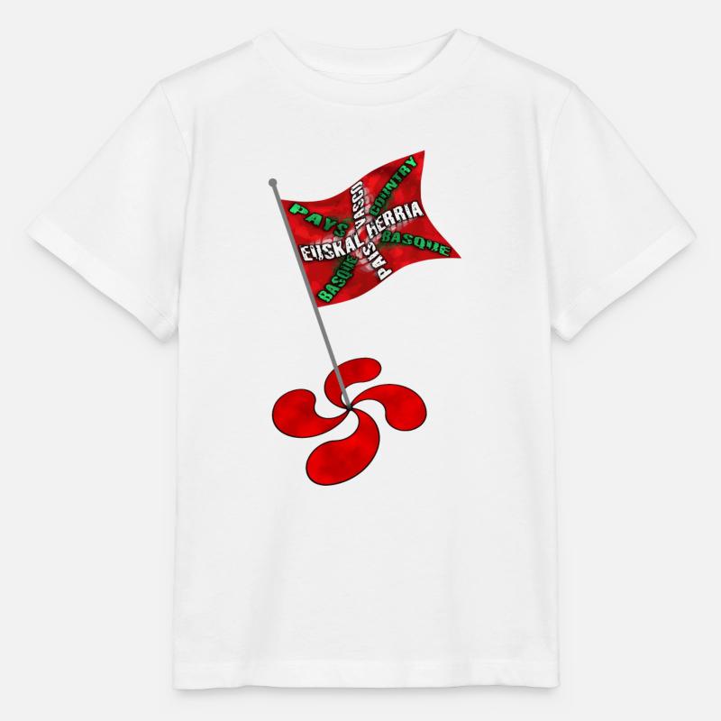 drapeau basque - T-shirt bio MINI CREATOR Stanley/Stella Enfant - blanc