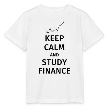 keep calm and study finance - Stanley/Stella MINI CREATOR Kids’ T-Shirt - white - Front - Maike (125cm)
