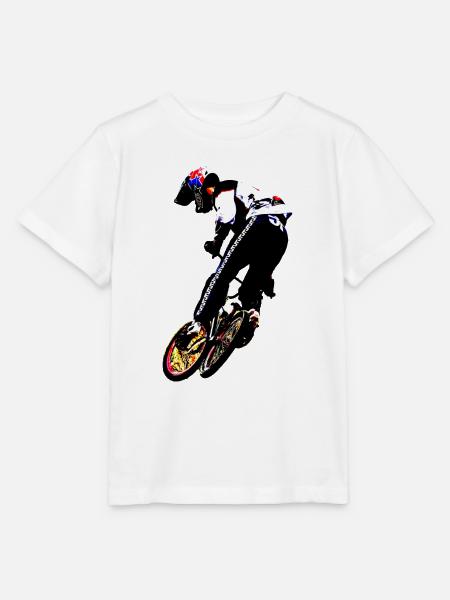 bmx race race racer - Stanley/Stella Kinder T-Shirt MINI CREATOR - Weiß