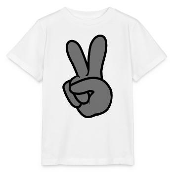 Signe de la main de la paix - T-shirt bio MINI CREATOR Stanley/Stella Enfant - blanc - Devant - Maike (125cm)