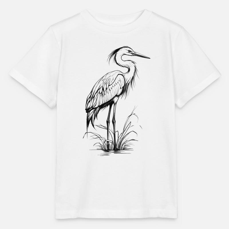 Héron - T-shirt bio MINI CREATOR Stanley/Stella Enfant - blanc